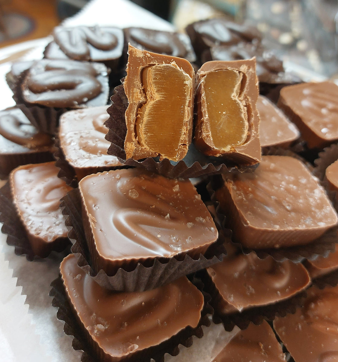 Chocolate Sea Salt Caramels Nelson's Candies Cornville