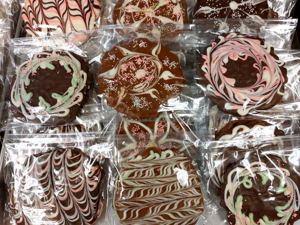 Chocolate Covered Italian Pizzelle Cookies
