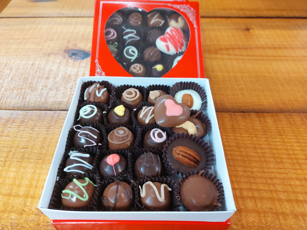 Assorted Chocolates Heart Window Half Pound Box