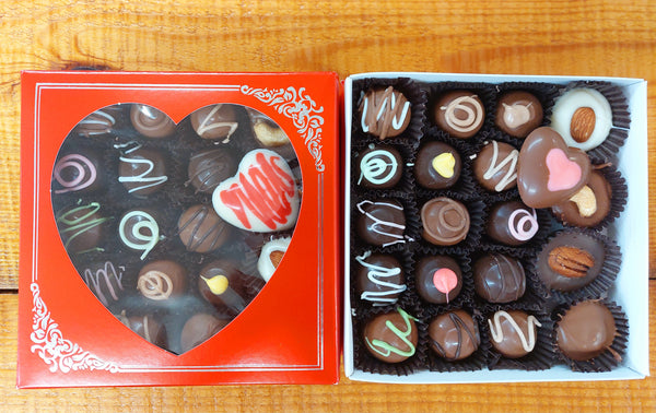 Assorted Chocolates Heart Window Half Pound Box